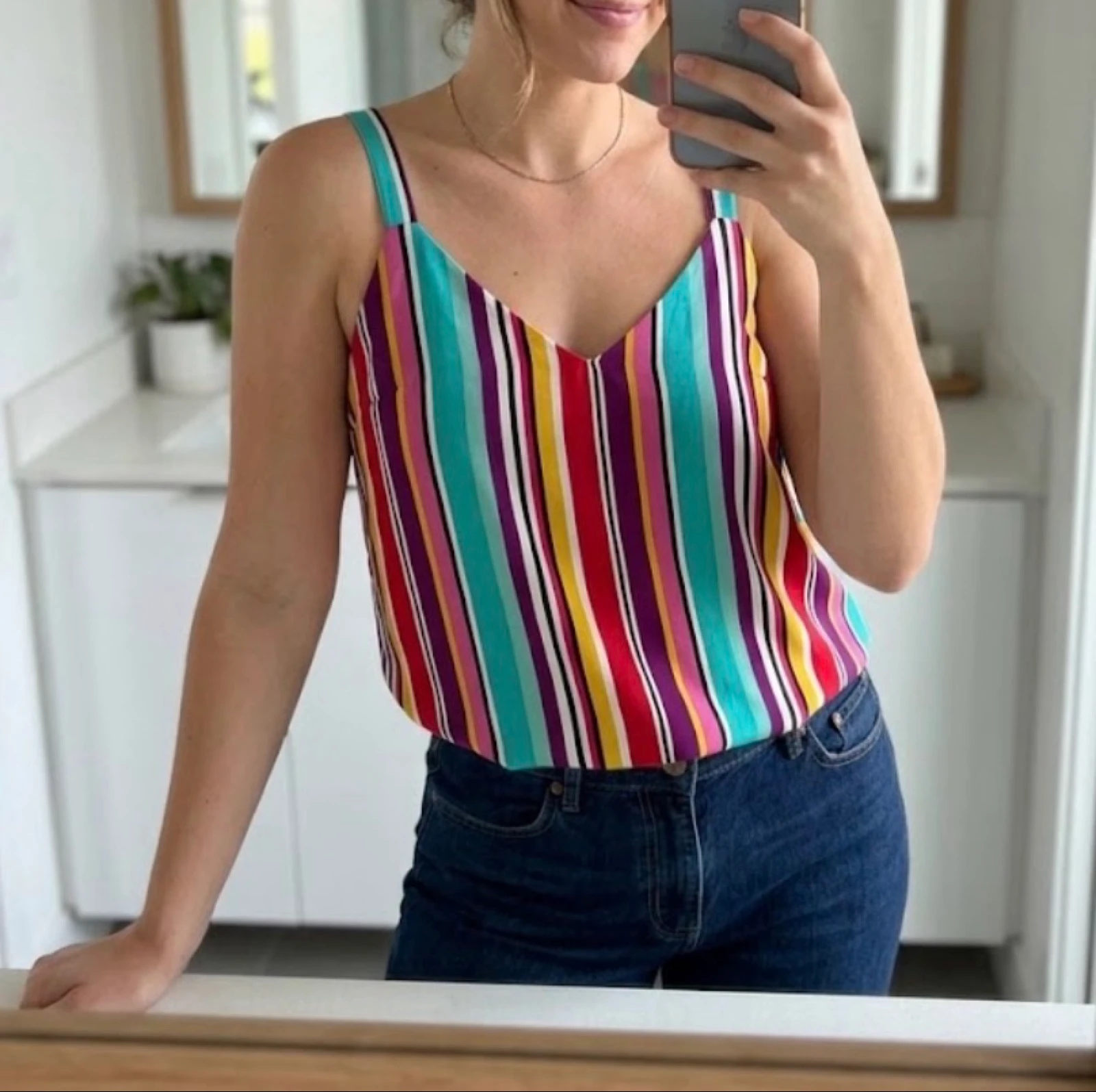 Top rayas Springfield / Top rayé à bretelles / Striped camisole M 38